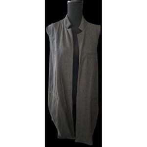 Ruff Hewn Vest Women's 1XL   Stretch Grey Herringbone Pattern A Line Sweater